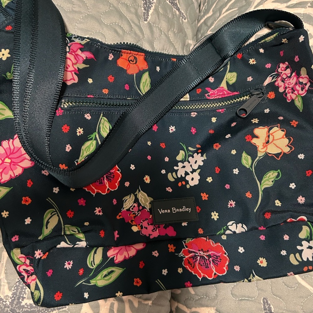 Vera Bradley Black Floral Shoulder Bag